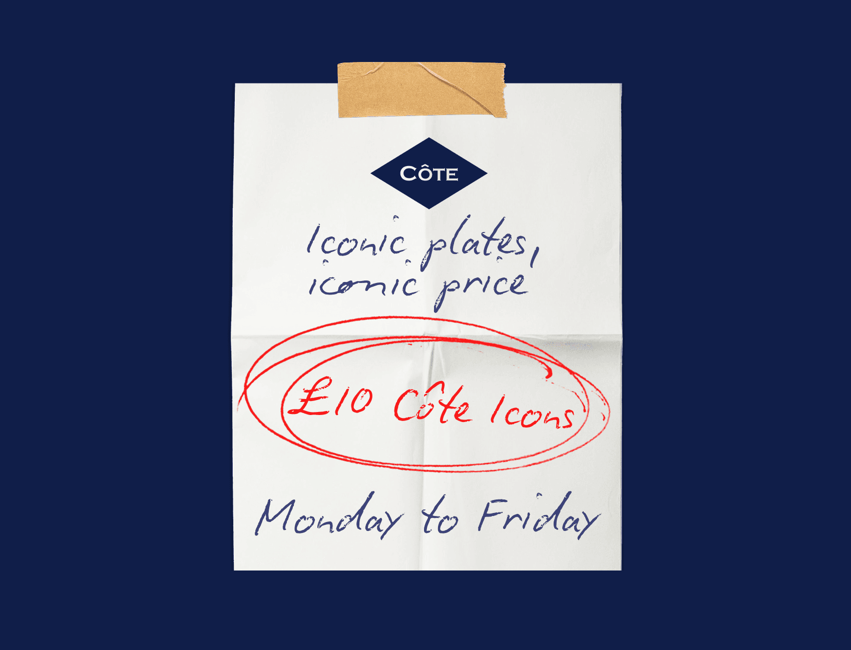 Five Côte Icons. Irresistible value.